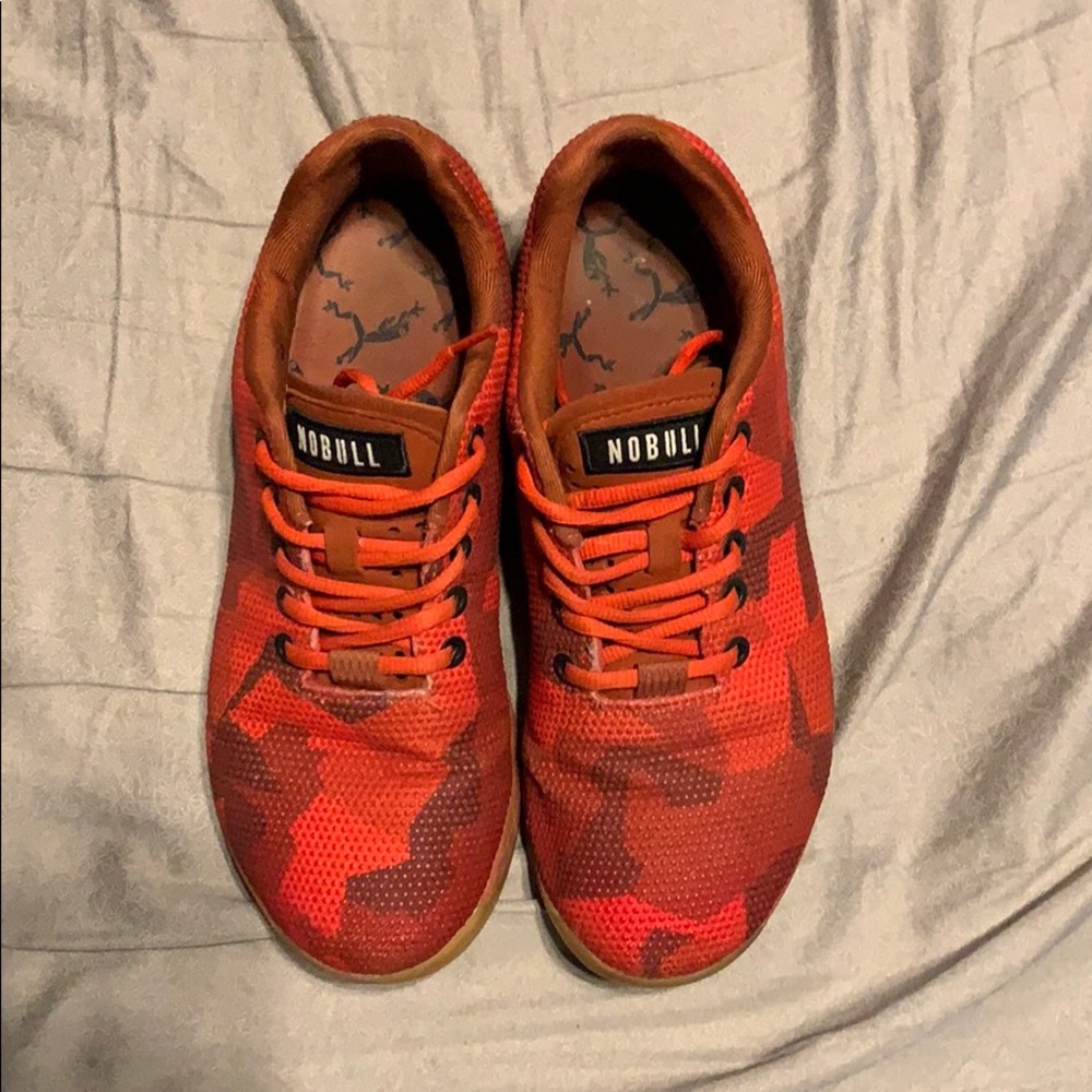 NoBull red camo trainers